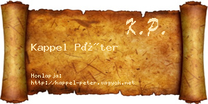 Kappel Péter névjegykártya